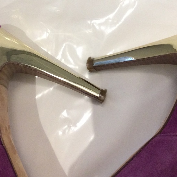 Cole Haan purple and gold sling back heels - Picture 8 of 9